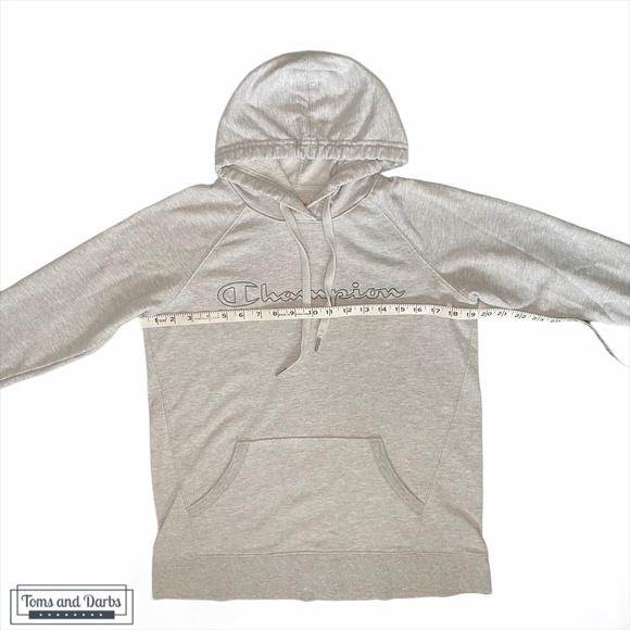 Champion Women's Scripted Hoodie in Heather Grey - Picture 8 of 10